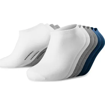 Pánské ponožky FreeFeel | Balení 6 párů | 2x bílé, 2x nebesky modré a 2x světle šedé kotníkové bambusové ponožky - Trendhim