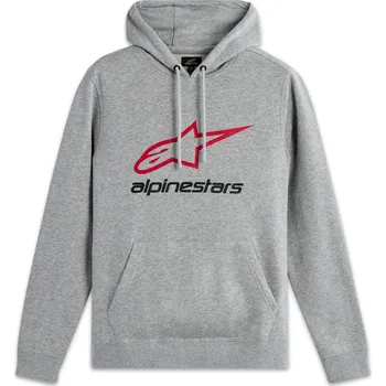 Pánská mikina ALPINESTARS mikina ALWAYS 2.0 šedá/červená/černá - 2XL