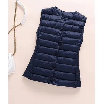 Dámská vesta Ultratenká zateplená vesta Barva: Tmavě Modrá, Velikost: M