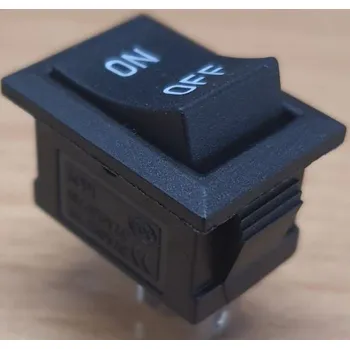 Vypínač kolébkový KCD1, OFF-ON 1pol.250V/6A černý