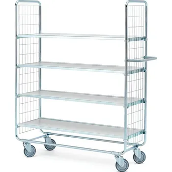 Policový vozík CRAFT, 4 police, 1200x425 mm