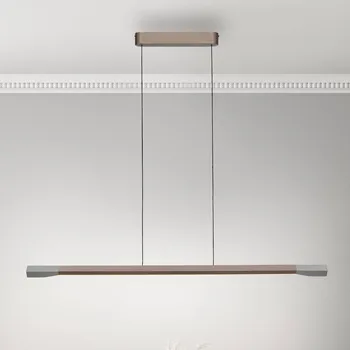 Paul Neuhaus LED závěsné svítidlo Hoop, hnědé, 128 cm, stmívatelné - Stříška - délka 36 cm, šířka 6 cm, výška 5 cm kávově hnědá LED 24 W celkem - Doprava zdarma
