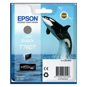 Počítačové příslušenství EPSON ink čer ULTRACHROME HD "Kosatka" - Light Black - T7607 (25,9 ml)