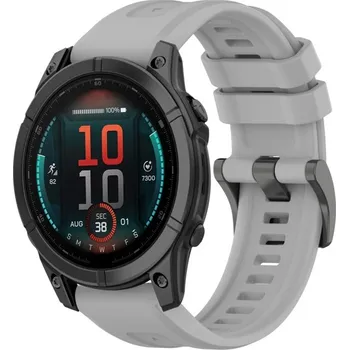 VSECHNONAMOBIL 87369 SILICONE Vyměnitelný řemínek pro Garmin Fenix E 47mm šedý
