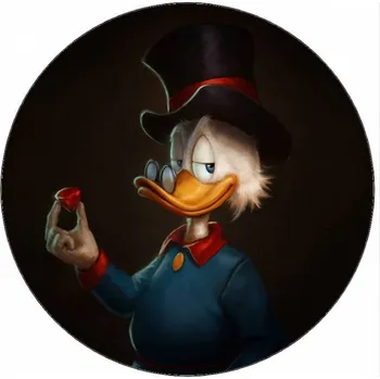 Jedlá dekorace na dort Jedlý papír strýček Skrblík s diamantem 19,5 cm