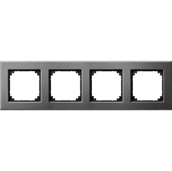 Čtyřrámeček Merten M-Plan, Rhodium Grey Schneider 475414