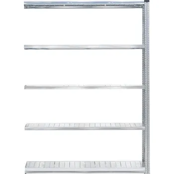 Dílenský regál Skladový regál TRANSFORM, přídavný, 5 polic, 2500x1500x500 mm