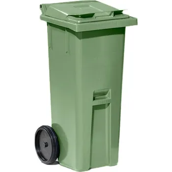 Popelnice Plastová nádoba na odpad CLASSIC, 140 l, zelená
