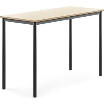 Jídelní stůl Stůl BORÅS, 1400x600x900 mm, antracitově šedé nohy, HPL deska, bříza