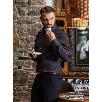 Pánská košile FERATT Pánská košile JASON MODERN tmavě modrá Velikost: XXL