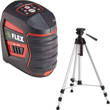Měřící laser FLEX ALC 2/1-G/R + LKS 65-170 F 1/4 Samonivelační křížový čárový laser + stativ