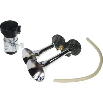 Houkačka 2-tónová fanfára 225/290 mm, 12V stálý tón s kompresorem