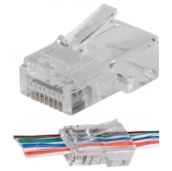 Síťový konektor Konektor NEKU UTP CAT5 RJ45 8P8C, nestíněný, průchozí
