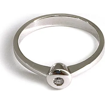 Prsten Prsten s briliantem bílý