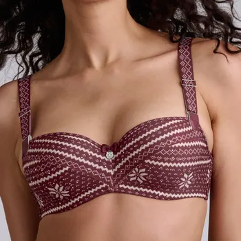 Podprsenka Marlies Dekkers - Polaris podprsenka balkónová vyztužená cabernet red and ivory 80C 36900