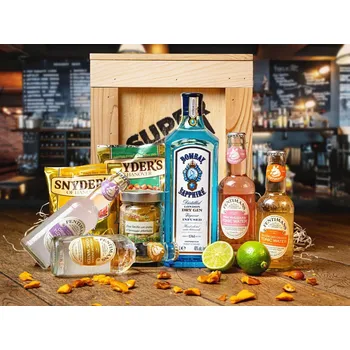 Dárkový potravinový koš Dárková bedna s Ginem Bombay