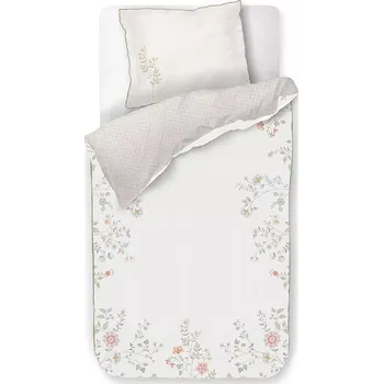 Povlečení Jednolůžkové povlečení CAMPO DE FLORES 140 x 200 cm, bílá, bavlněný perkál, Pip Studio