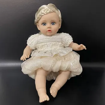 Panenka New Reborn panenky s módním oblečením (35 cm) Varianta: B panenka (krémové šaty)