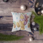 ASIR Povlak na polštář NYXMAS091 bílý s medvídkem