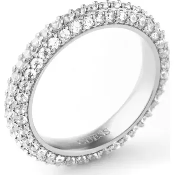 Prsten Guess Třpytivý ocelový prsten se zirkony Infinity JUBR04672JWRH 58 mm + 2 měsíce na vrácení zboží