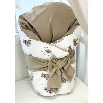 Zavinovačka Péřová zavinovačka - medvídci s medem s béžovým velvetem