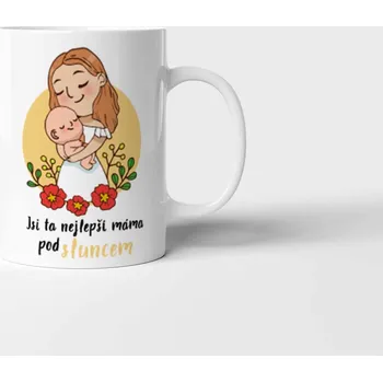Hrnek pro maminku Jsi ta nejlepší máma pod sluncem - Černá