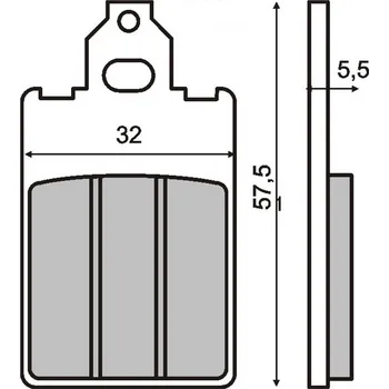 Brzda pro motocykl RMS Brzdové destičky 0070 RMS 225100070