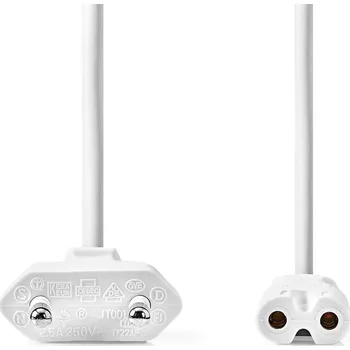 Napájecí kabel FLEXO KABEL IEC-320-C7 2m - BÍLÝ