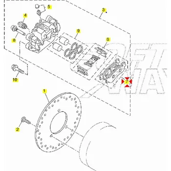 Brzda pro motocykl Yamaha Brzdové destičky Xmax 400 1SDF59111000