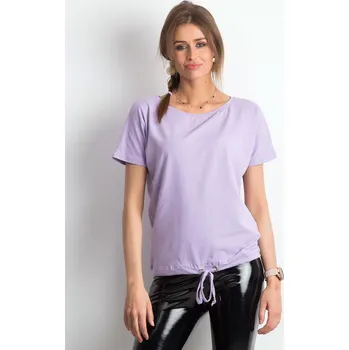 Dámské tričko Fashionhunters Cotton BASIC Feel Good fialová 1459211