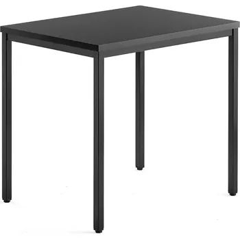 Psací stůl Přídavný stůl QBUS, 4 nohy, 800x600 mm, černý rám, černá