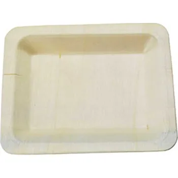 Jednorázové nádobí Tácek dřevěný(z dýhy) 12x9,5cm/ 25ks