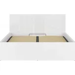 Postel Tetrix s roštem 160cm bílá lesk 160 x 200cm