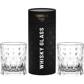 Sklenice BOHEMIA PRESTIGE CONTE SKLENICE NA WHISKY V TUBĚ 320ML SADA 2KS