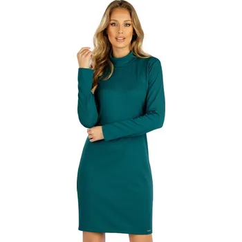 Dámské šaty Litex Dámské šaty s dlouhým rukávem 7E027 tmavě zelená M
