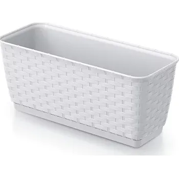 Truhlík Prosperplast Truhlík s miskou RATOLLA P bílý 59cm x 15,4cm x 14,2cm