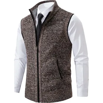 Pánská softshellová bunda Vlněná pánská vesta se zipem Velikost: M, Barva (Varianta): 8816 Brown