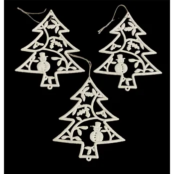 Vánoční ozdoba Sada 3 závěsných dekorací (stromeček)