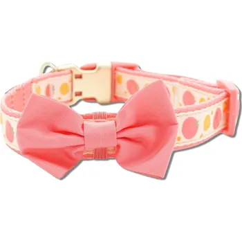 Obojek pro psa Bowtie charm obojek Barva: Růžová, Velikost: 21 - 33 cm