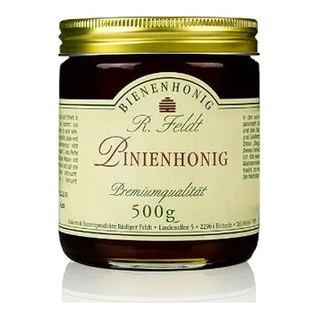 Bosfood Piniový med, Egejské moře, tmavý, mírně pikantní med z borového lesa, 500g