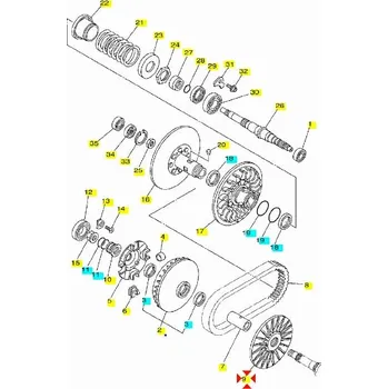 Motodíl Yamaha Polořemenice přední 5GJ176110000