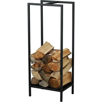 Kovový stojan na dřevo na nožičkách