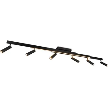 Trio Leuchten 648310732 ZENO - Moderní LED stropní svítidlo s dálkovým ovladačem, LED 33W + 18W, 2700 - 6500K, 180cm (Stmívatelné lineární LED svítidlo na dálkové ovládání v černé barvě)