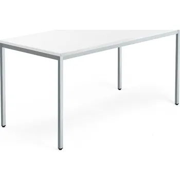 Jednací stůl Jednací stůl QBUS, 4 nohy, 1600x800 mm, stříbrný rám, bílá