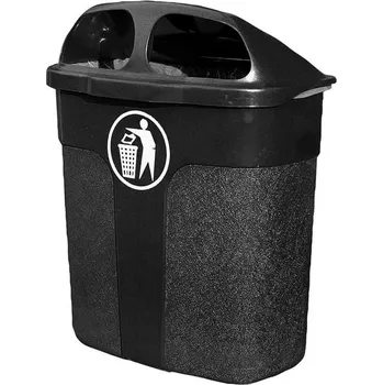 Odpadkový koš Venkovní odpadkový koš WALTER, 40 l, černý