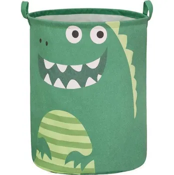SIPO Koš na hračky, bavlna 43 L Dino - zelený