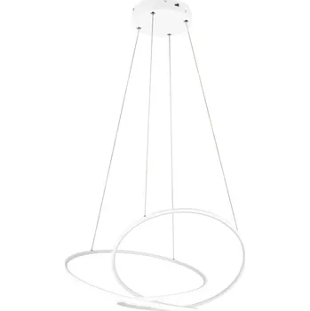 Trio Leuchten 349119131 DARVIN - Závěsný bílý LED lustr s možností přepínání barvy světla, 2300+3000+4000K, LED 52W, 84 x 66cm (Moderní lustr s přepínáním barvy světla, stmívatelný vypínačem)