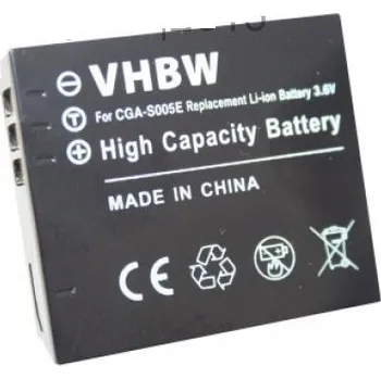 VHBW Baterie CGA-S005 pro Panasonic Lumix DMC-FC01 / DMC-FX8 / DMC-LX1, 750 mAh