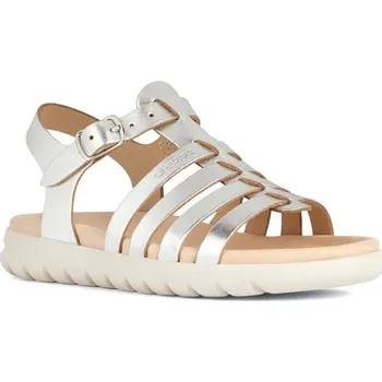 Dětská móda Dětské kožené sandály Geox SANDAL SOLEIMA J35GSB.000CF.24.27 stříbrná SLV, EUR 26
