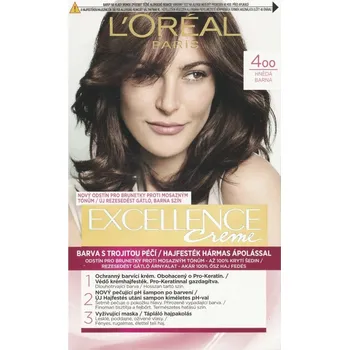 Barva na vlasy L’Oréal Paris - Excellence Creme 400 hnědá Barvy na vlasy 172 ml Hnědá unisex